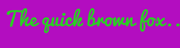 Image with Font Color 2ACF23 and Background Color B30DC0
